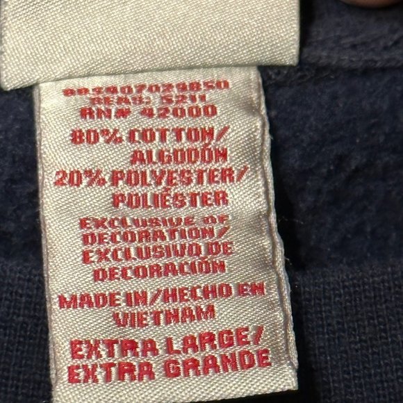 Holiday Editions size XL navy blue snowman appliqué winter Christmas sweatshirt - Picture 5 of 6